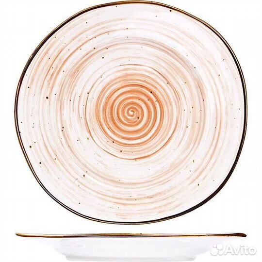 Блюдце для бульонной чашки «Пастораль»; фарфор