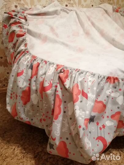 Натяжная фланелевая простынь