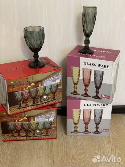 Набор бокалов для вина, для шампанского