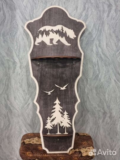 Набор шампуров с настенной подставкой