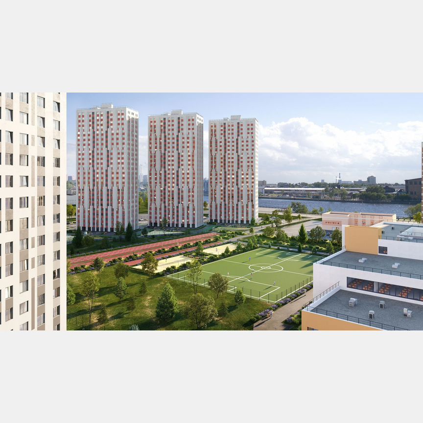 2-к. квартира, 53,3 м², 15/25 эт.
