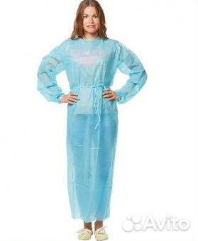 Халат одноразовый, плотность 25 гр/м2