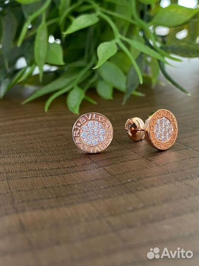 Золотые серьги bvlgari