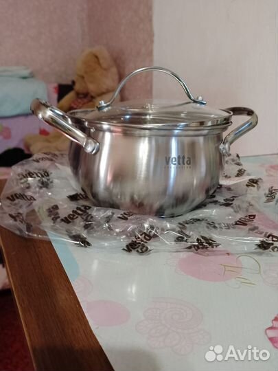 Кастрюля из нержавейки, 2л