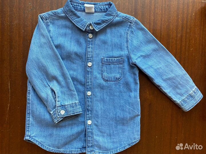 Рубашка джинсовая детская 80