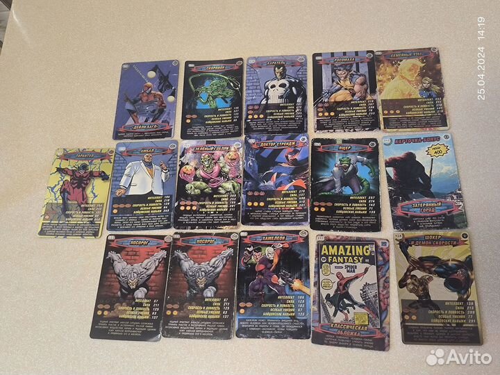 Карточки Человек Паук Герои и Злодеи