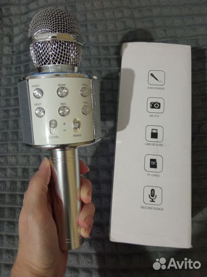 Микрофон караоке WS-858 беспроводной