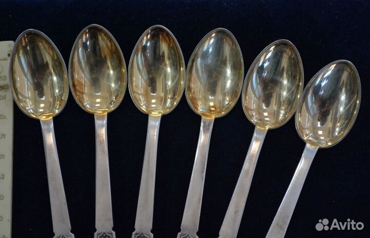 Серебряные чайные ложки- 875. звезда