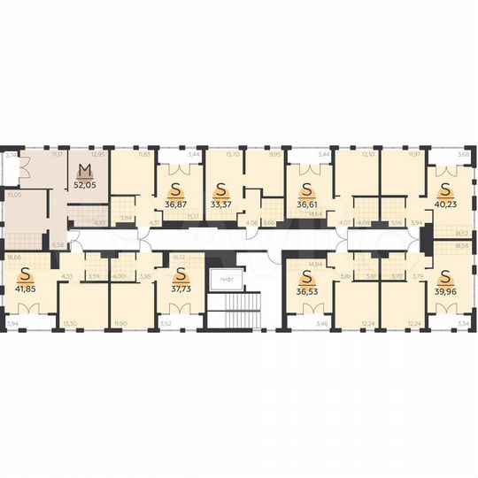1-к. квартира, 41,9 м², 1/5 эт.