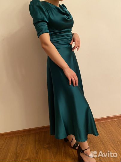 Вечернее платье, из атласа