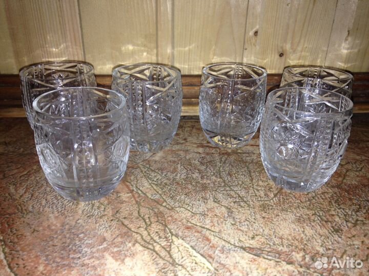 Рюмки хрустальные СССР бочонки