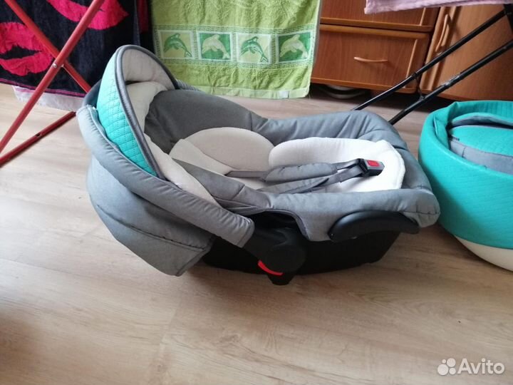 Детская коляска 3 в 1 Adamex эко кожа