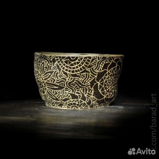 Керамическая чашка ручная работа
