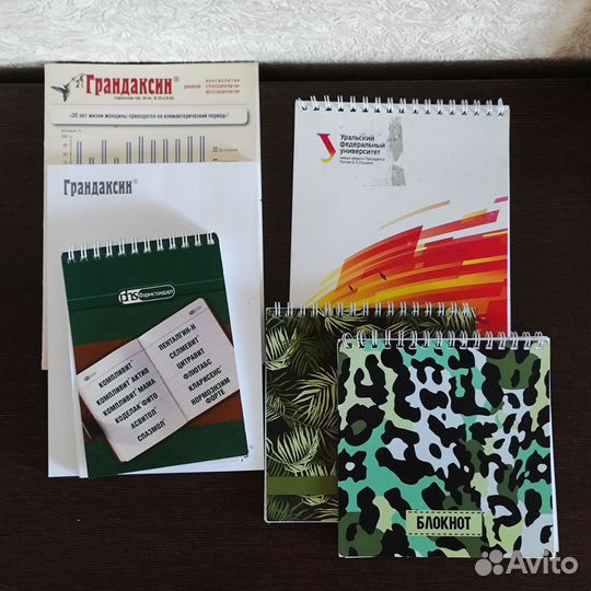 Блокноты на кольцах б/ у, 7 шт, пакетом