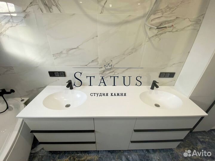 Столешница под раковину из акрила