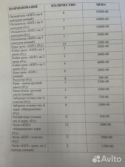 Оборудование для розлива пива и кваса