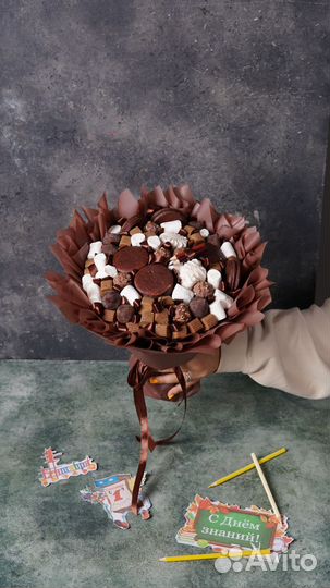 Съедобные букеты из конфет/зефира/маршмелоу