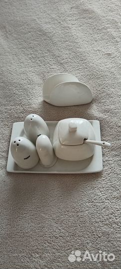 Набор для специй фарфор с сахарницей