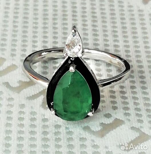 Кольца серебро хризопраз, перидот р.18,0 К200