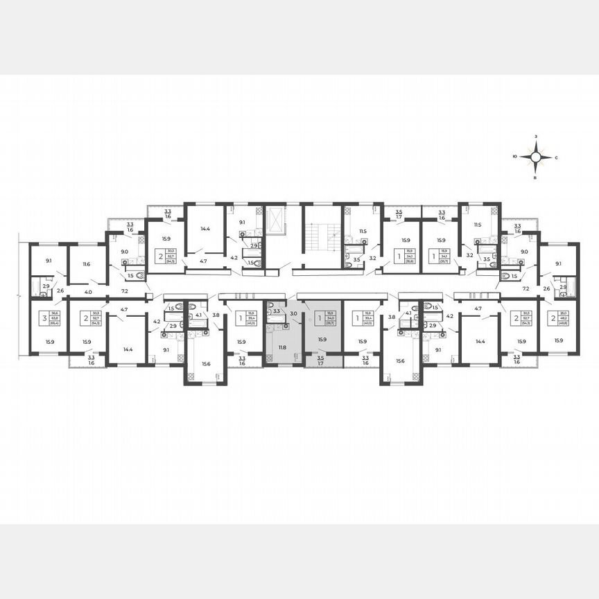 1-к. квартира, 35,7 м², 4/5 эт.
