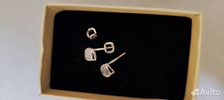 Серьги гвоздики серебро