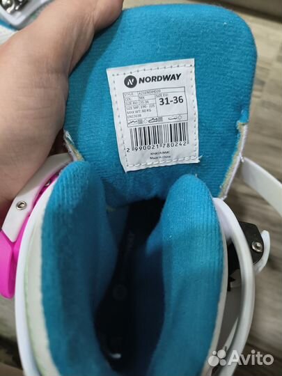 Коньки раздвижные детские Nordway 31-36