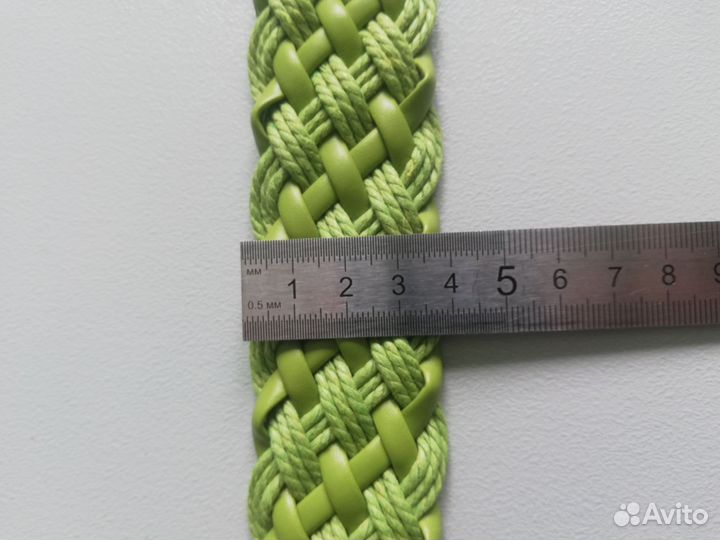 Ремень женский цветной плетёный