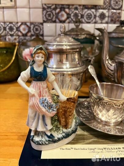 Старинные парные статуэтки - вазочки (Germany)