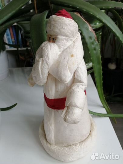 Старинный Дед Мороз из СССР, 23 см. папе-Маше