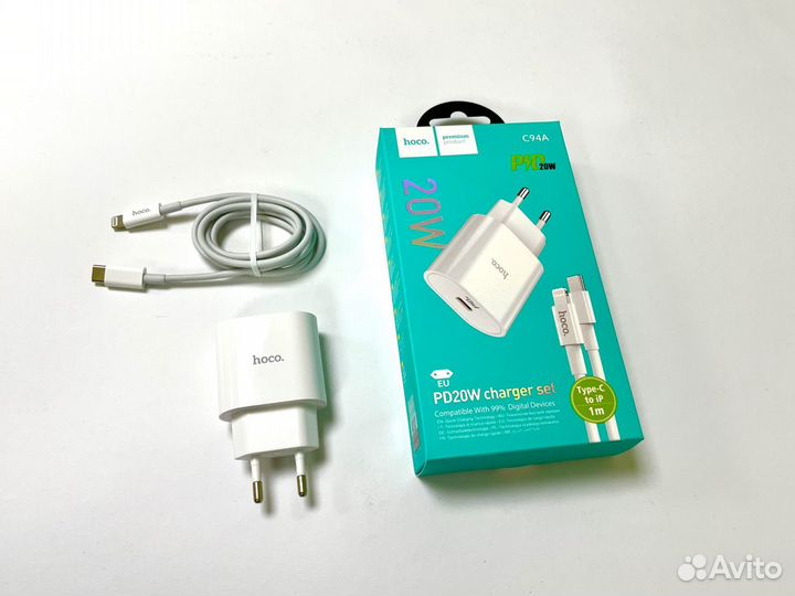 Быстрая зарядка для iPhone + Кабель