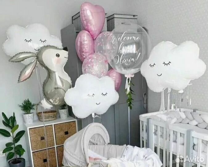 Воздушные шары на Выписку, Гелиевые шары и шарики