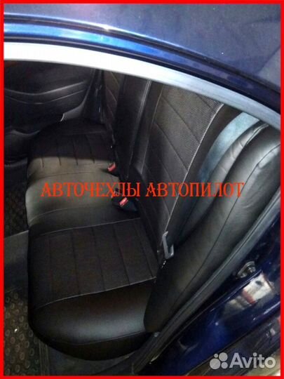 Чехлы Автопилот Toyota Avensis 2 из экокожи чёрные