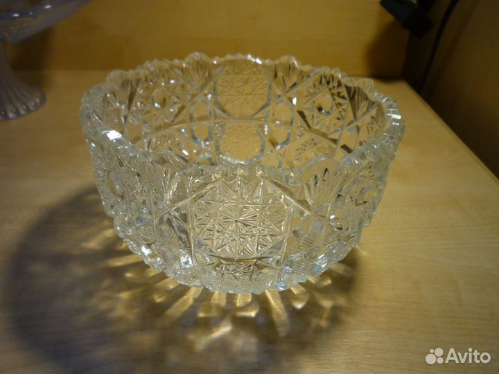 Хрустальная вазочка для варенья/конфетница СССР