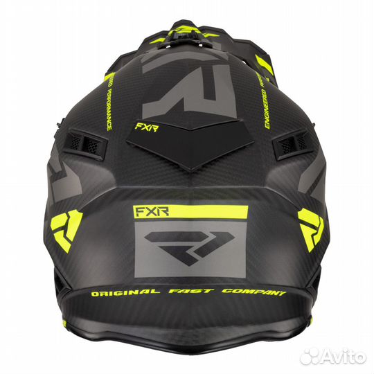 Шлем FXR helium carbon W/ auto buckle yellow