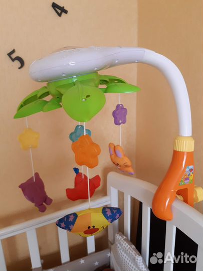 Детский Мобиль в кроватку музыкальный