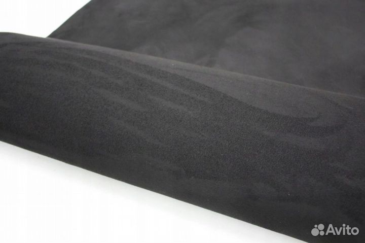 Алькантара на клею. Черная