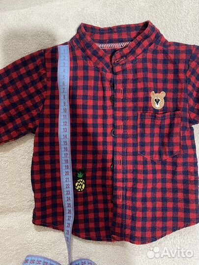 Рубашка в клетку для малыша 9 месяцев