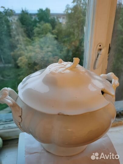 Супница Кузнецов 1890-1910г.г фарфор