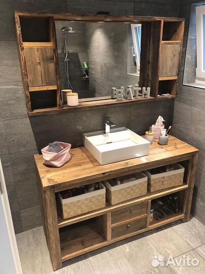 Тумба для ванной из массива