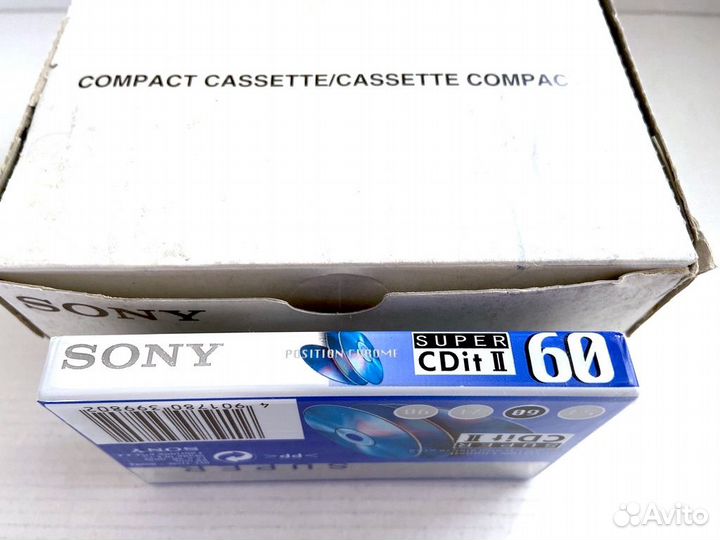 Аудиокассеты Sony Super CDit II 60 - 1995 г