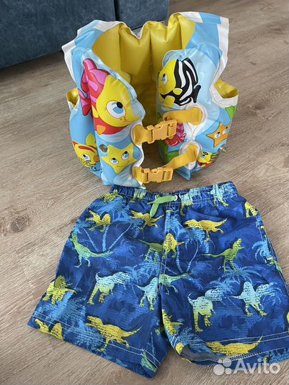 Для детей. Для бассейна. Очки. Шапочка. Шорты