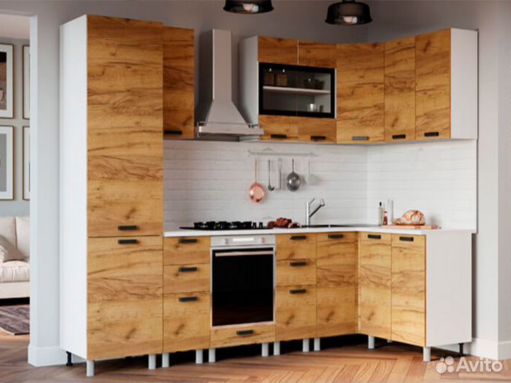 Кухня Крафт тумба 8Р2 корпус белый, фасад 8Р2 ст