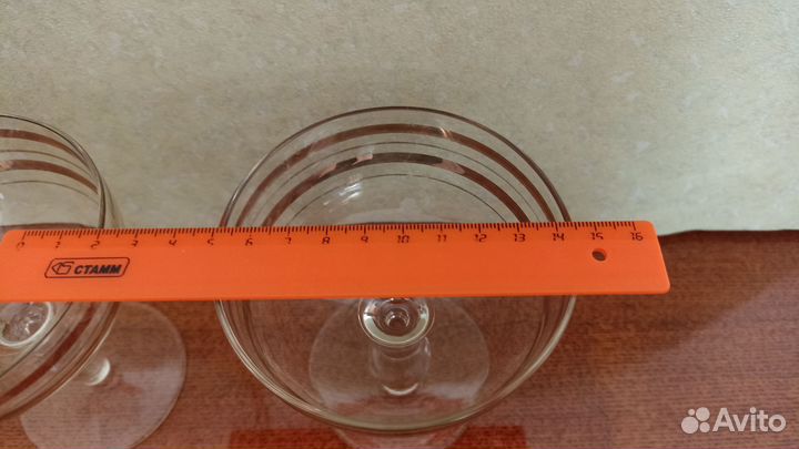 Шампанки СССР Креманки СССР Стекло Позолота Винтаж