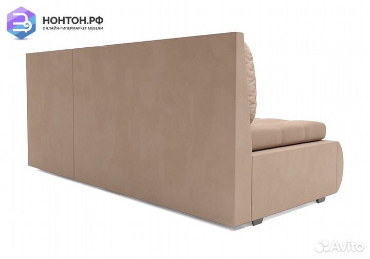 Угловой диван дельфин Кормак велюр бежевый