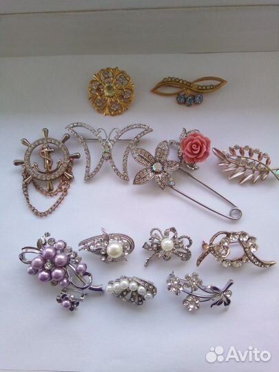 Броши Винтаж ссср, современные