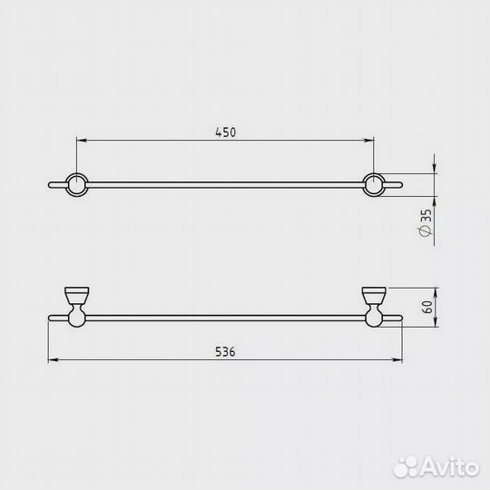 Полотенцедержатель Novaservis Metalia 3 (6327.0)