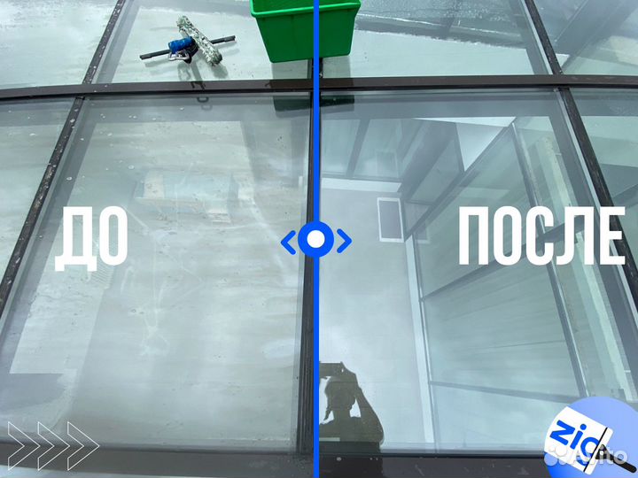 Мойка окон и фасада альпинистами-высотный клининг