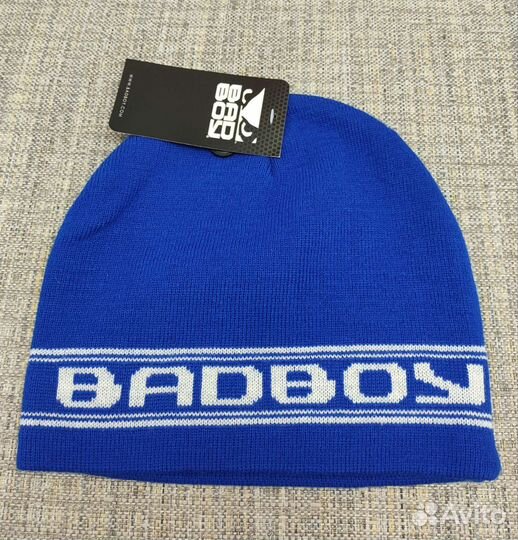 Шапка мужская Bad boy, синяя (Оригинал)