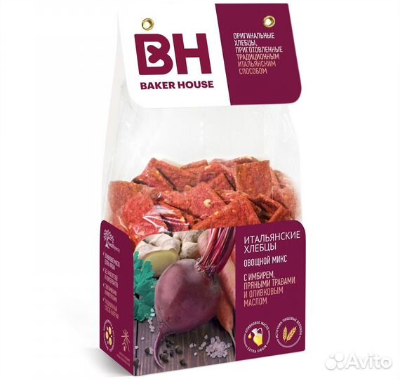 Хлебцы baker house овощной микс 250г