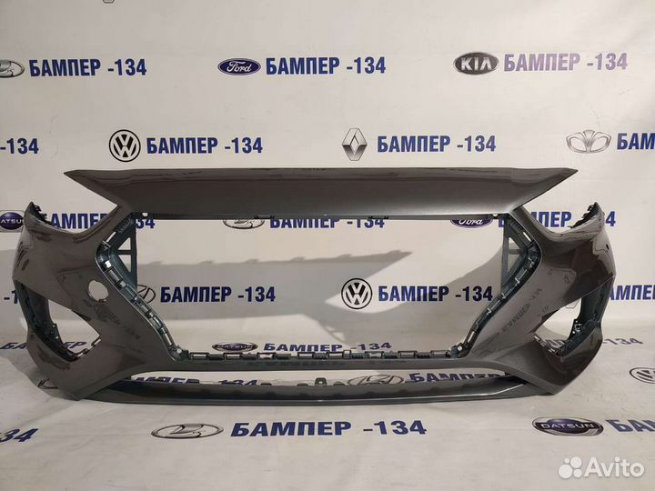 Бампер передний hyundai solaris 2 серый